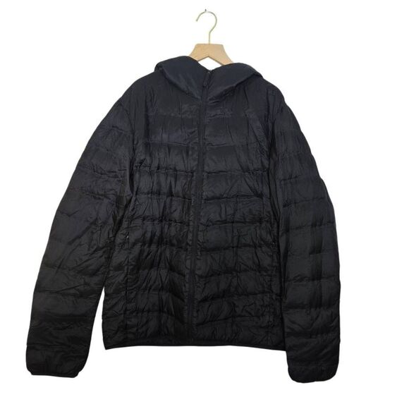 Uniqlo Down Puffer Coat Size Medium Unisex Black - Picture 1 of 6